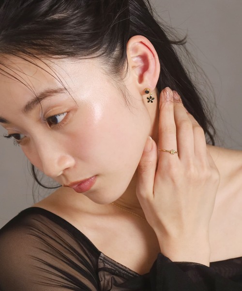 【WingBling】フラワードロップピアス 14K l 送料無料・送関込み WingBling】フラワードロップピアス 14K l 送料無料・送関込み