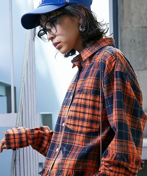 ブラウス シャツ  切替チェックチュニックシャツ 「大きいサイズ有」GEVS. レディース 切替チェックチュニックシャツ＜大きいサイズ有＞GEVS. 通販