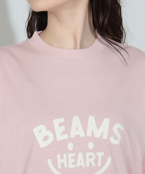 BEAMS HEART tシャツ スマイルロゴ ロングスリーブTシャツ
