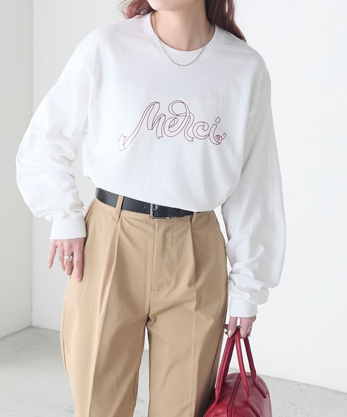 ロゴプリント デザイン カットソー オーバーサイズ カジュアル A GILDAN tシャツ アソートロゴ オーバーサイズ プリント ロンTEE
