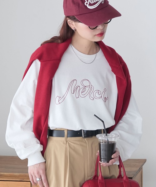 GILDAN tシャツ アソートロゴ オーバーサイズ プリント ロンTEE
