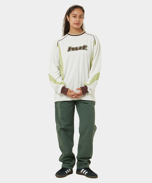 HUF tシャツ DISTRESSED LOGO CREW / ハフ クルースウェット