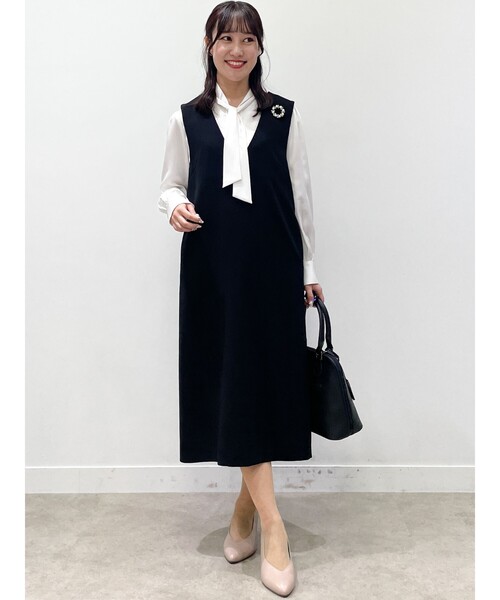 ブラウス シャツ 「夏SALE／フォーマル/マシンウォッシュ可」シルキーボウタイデザインブラウス レディース Reflect ブラウス シャツ 「夏SALE／フォーマル/マシン