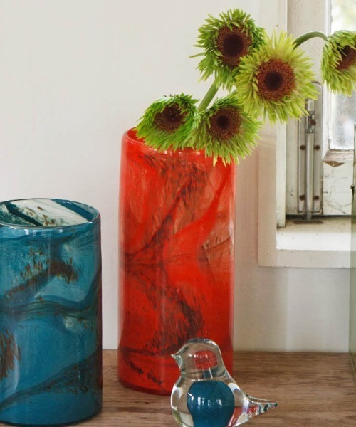 DULTON（ダルトン） 花瓶 GLASS VASE 300 FLUSSO/ マーブル柄 フラワー