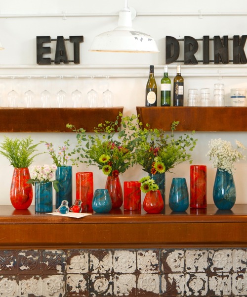 DULTON（ダルトン） 花瓶 GLASS VASE 300 FLUSSO/ マーブル柄 フラワー