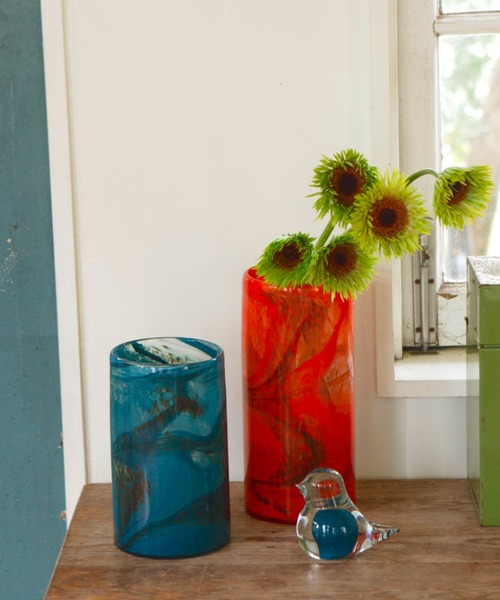 DULTON（ダルトン） 花瓶 GLASS VASE 300 FLUSSO/ マーブル柄 フラワー