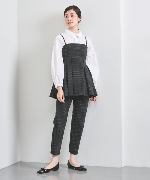 UNITED ARROWS パンツ スラックス ドット ジャガード スリム 