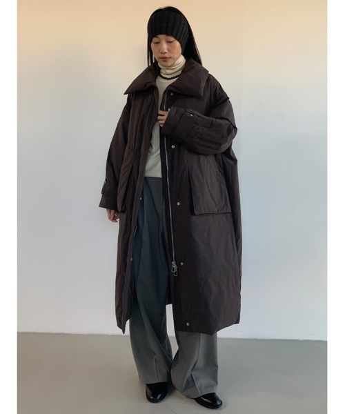 Didot.showroom ダウンコート ダウンジャケット スタンドカラーロング 
