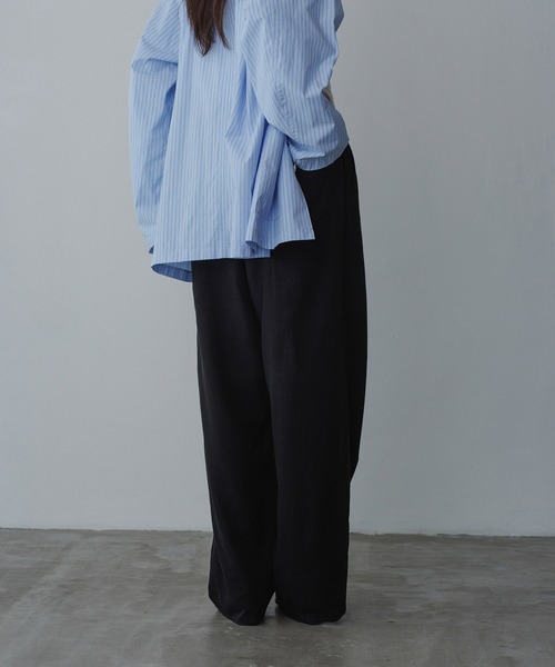 パンツ メンズ プリーツ ドレープ ワイドレッグ ストレート 2色 SITRY スラックス 2Tuck Drape Wide Pants/2タック ドレープ