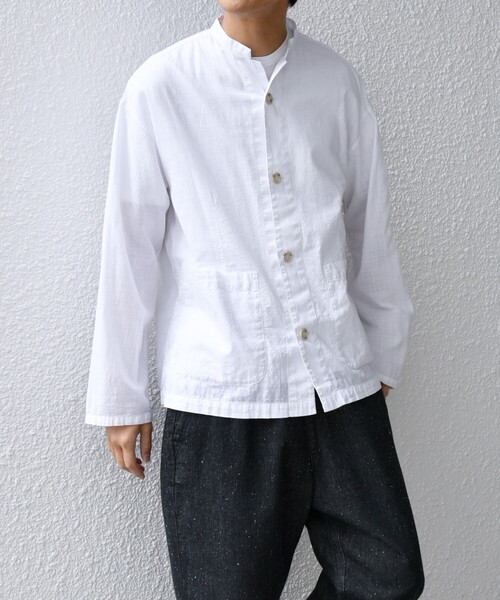 SHIPS any シャツ any: BEZ TEXTILE マルチカラー ストライプ