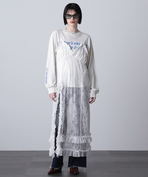ROSE BUD（ローズバッド） ワンピース (CREOLME)LACE CAMI DRESS