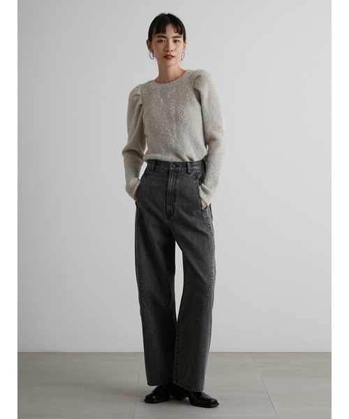 「styling/」 長袖ニット ONE SIZE グレー レディース_画像5