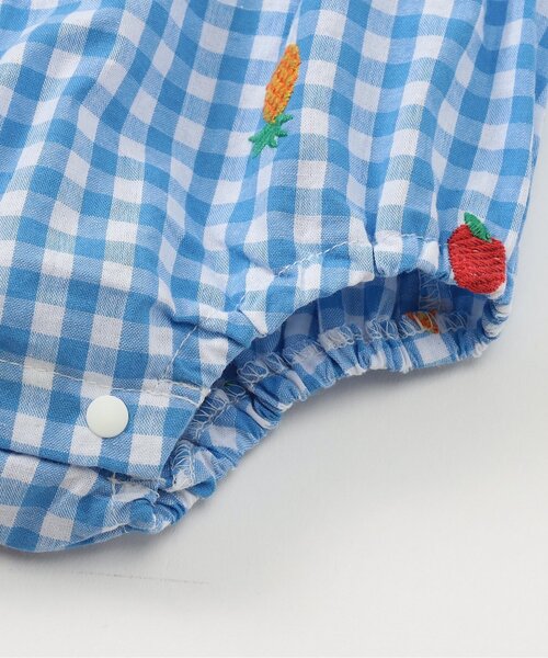 BIT'Z ベビー フルーツとベジタブルの刺繍柄チェック2WAYブルマ