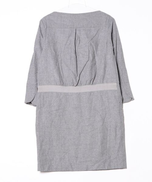 「LA MARINE FRANCAISE」 長袖ワンピース - グレー レディース_画像2