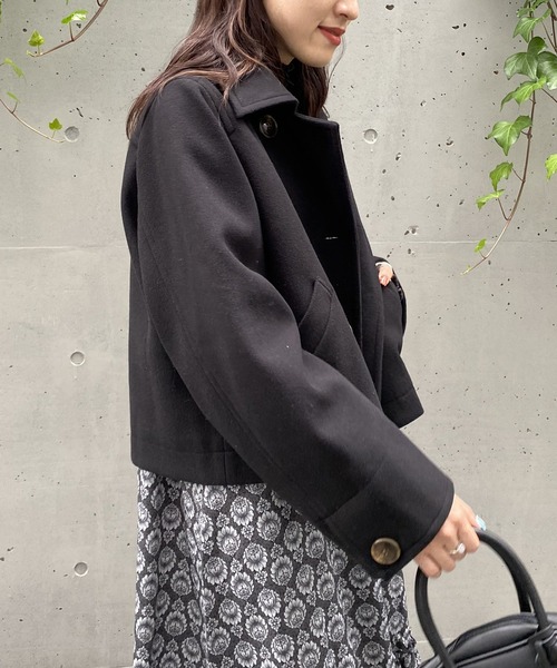 「AS KNOW AS PINKY」 ピーコート FREE ブラック レディース_画像2