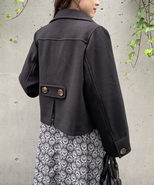 「AS KNOW AS PINKY」 ピーコート FREE ブラック レディース_画像3