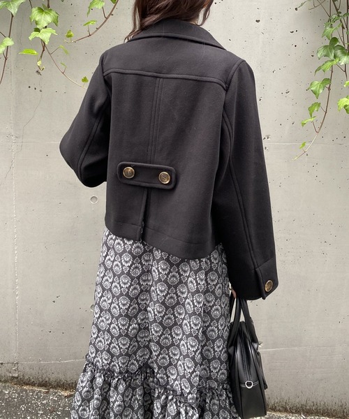 「AS KNOW AS PINKY」 ピーコート FREE ブラック レディース_画像5