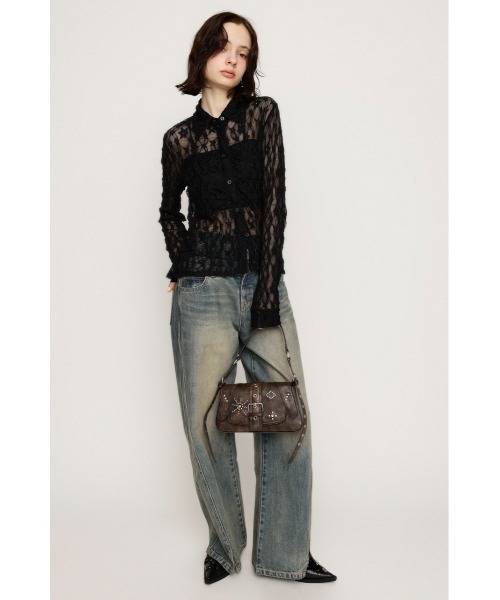 SLY ブラウス シャツ LACE COMPACT SH レース コンパクト