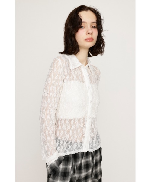 SLY レースシャツ　新品 SLY ブラウス シャツ LACE COMPACT SH レース コンパクト