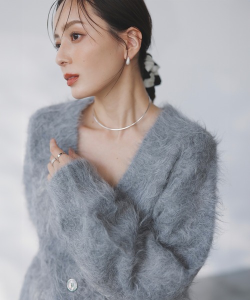 anuans（アニュアンス） ニットカーディガン FREE グレー レディース