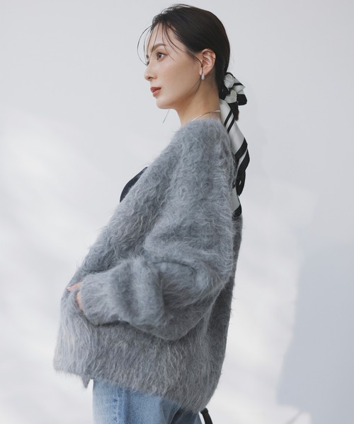 anuans（アニュアンス） ニットカーディガン FREE グレー レディース