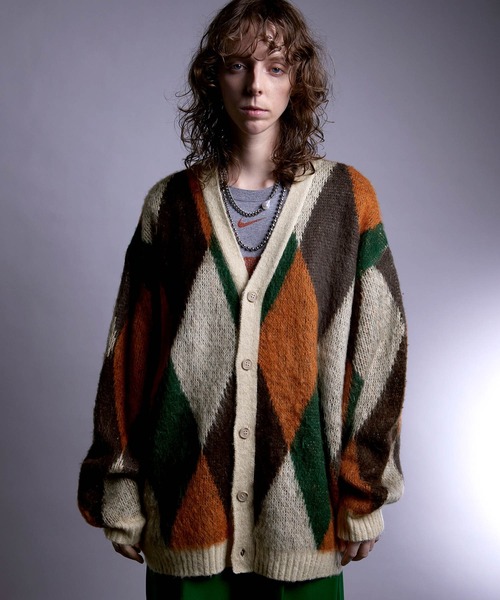 「ENDER PRODUCTS」 ニットカーディガン M グレー メンズ_画像3