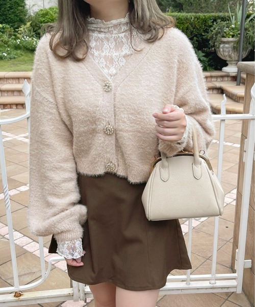 「apres jour」 ニットカーディガン フリー ライトベージュ レディース_画像3