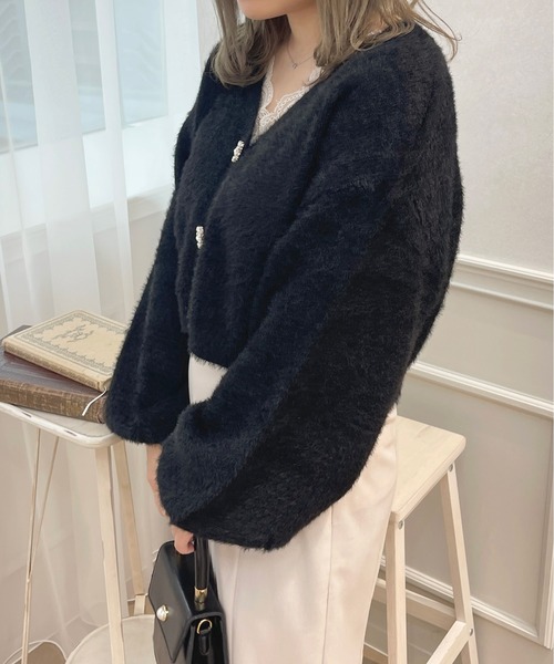 「apres jour」 ニットカーディガン フリー ライトベージュ レディース_画像9