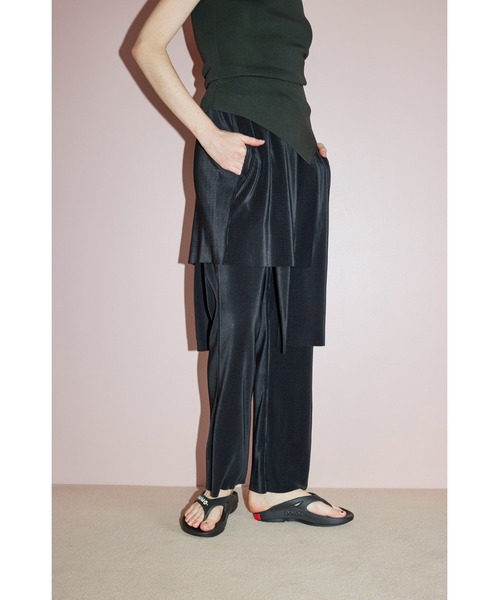 OMMO パンツ LAYERED PLEATS PT レディース : ZOZOTOWN Yahoo!店