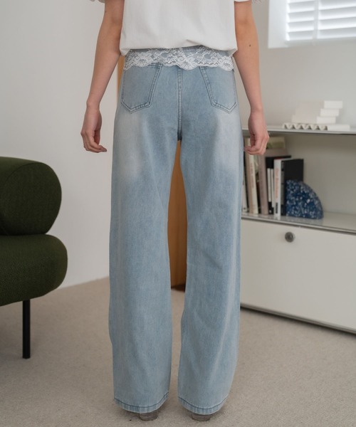 Nu ジーンズ デニム デニムパンツ 「Nu」レースデニム レディース