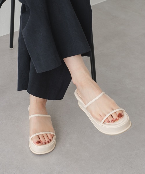 「Kastane」 フラットサンダル 36 アイボリー レディース_画像6