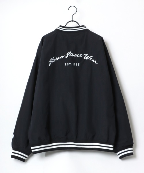 「VISION STREET WEAR」 スタジャン LL グリーン メンズ_画像4