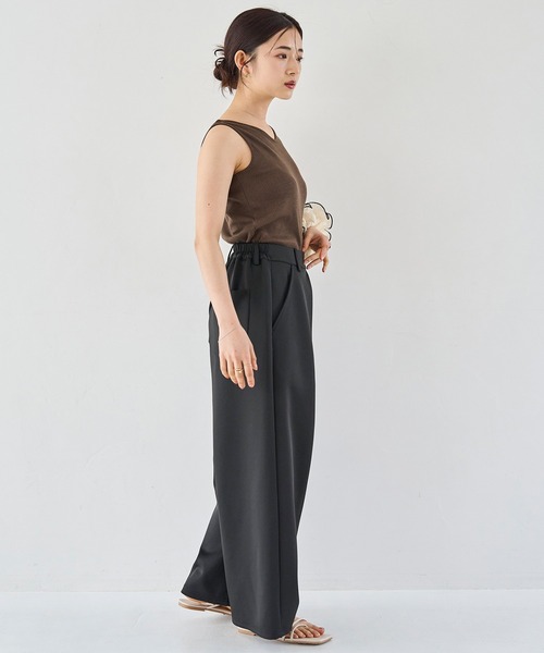 FRKM SCD センタータックワイドパンツ ブラック FRKM SCD 24SS タックワイドパンツ | テックウェア専門店 AHAMKARA