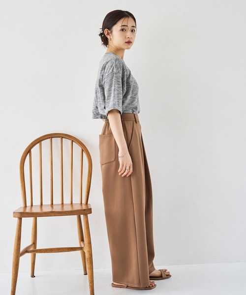 日本未入荷★Karen Millen タックワイドオールインワン 大きいサイズ】センター切替ワイドデニム(ガウチョ・ワイド