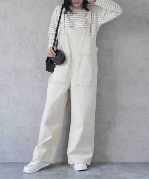 新品タグ SeaRoomlynn ステッチ サロペット オーバーオール ホワイト SALOPETTE COORDINATE – Sea Room lynn