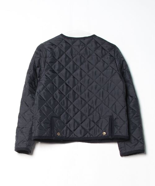 「Traditional Weatherwear」 ノーカラージャケット 34 ネイビー レディース_画像2