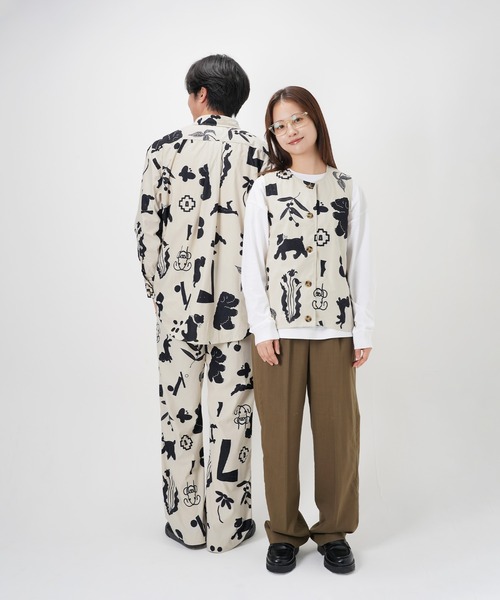 パンツ “CAT”＆“DOG” Kana Akiyama コーデュロイパンツ レディース