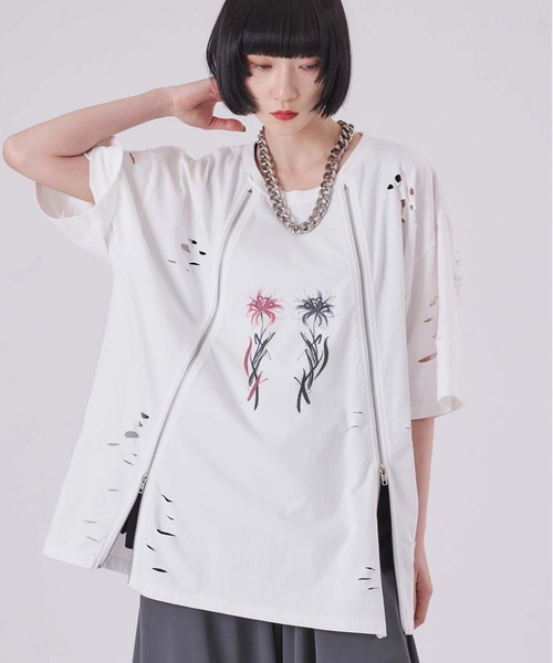 【お得】BABYL 狐＆子狐Tシャツ Lサイズ2枚 渋谷ポップアップ限定 ワンサイズのみ定価7590円を20%OFFセール[SALE] 今昔 こんじゃく 和柄