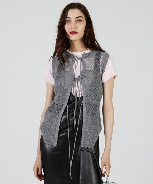 ベスト ジレ 「2025Autumn Pre-Order」2WAYモヘアニットベスト / 2WAY Mohair Nitt Vest レディース