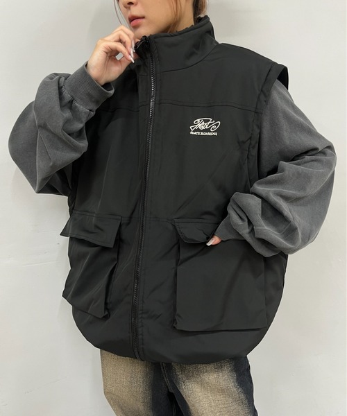 「WHO'S WHO gallery」 ジップアップブルゾン FREE ブラック メンズ_画像8