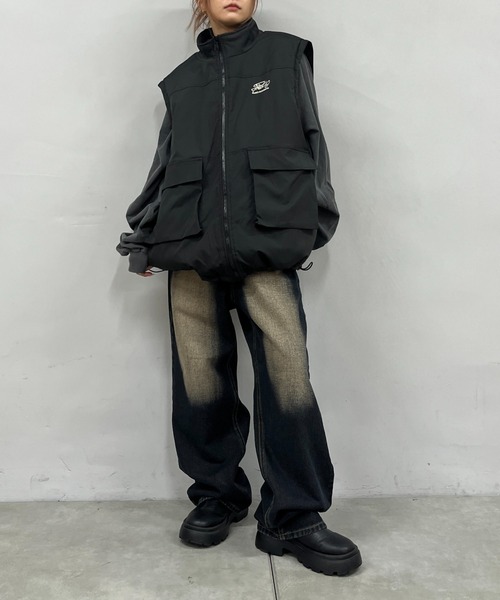 「WHO'S WHO gallery」 ジップアップブルゾン FREE ブラック メンズ_画像9