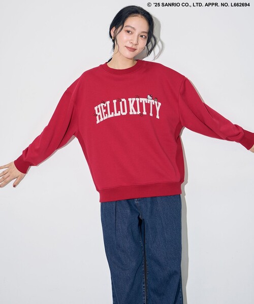 ANY（エニィ） トレーナー スウェット 「ハローキティ×ANY」ロゴ