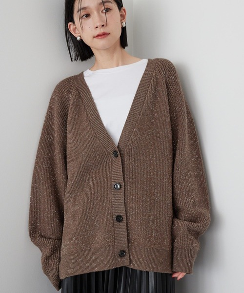 「AMERICAN HOLIC」 ニットカーディガン L グレー レディース