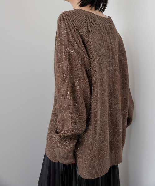 「AMERICAN HOLIC」 ニットカーディガン L グレー レディース