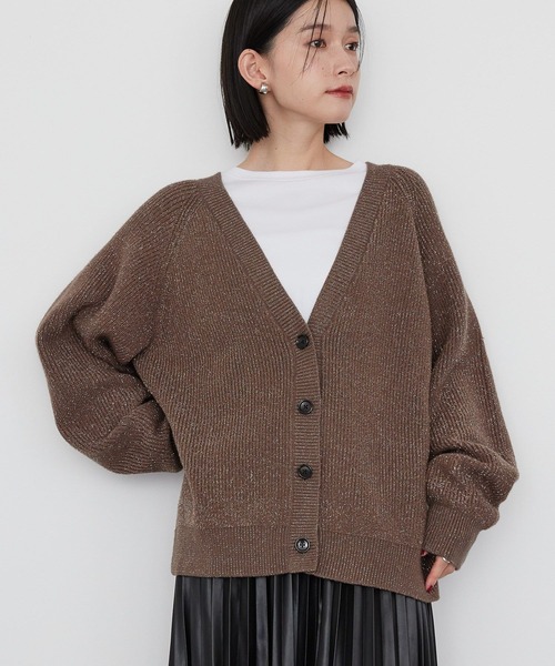「AMERICAN HOLIC」 ニットカーディガン L グレー レディース