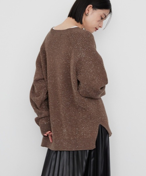 「AMERICAN HOLIC」 ニットカーディガン L グレー レディース