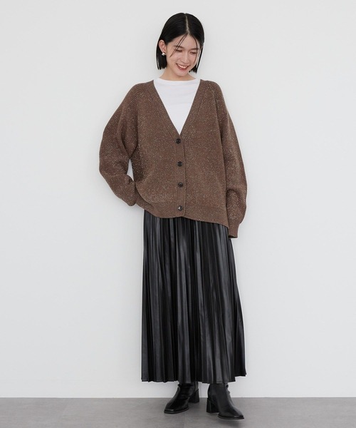 「AMERICAN HOLIC」 ニットカーディガン L グレー レディース