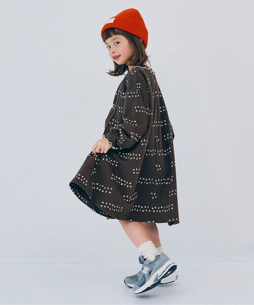 ワンピース 「ジュニア対応」イロチ買いしたい総柄フレアカットソーワンピース キッズ 子供服 女の子 | p.premier | 02