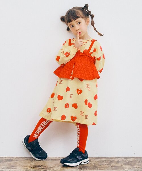 ワンピース 「ジュニア対応」イロチ買いしたい総柄フレアカットソーワンピース キッズ 子供服 女の子 | p.premier | 10