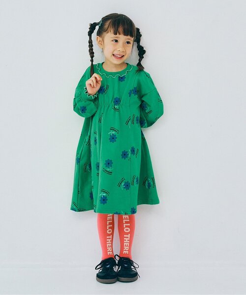 ワンピース 「ジュニア対応」イロチ買いしたい総柄フレアカットソーワンピース キッズ 子供服 女の子 | p.premier | 22